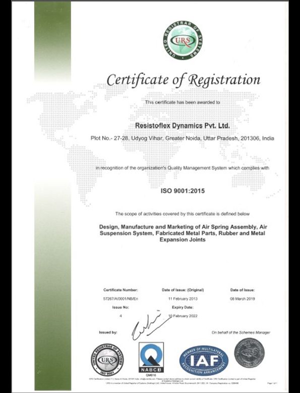 ISO Certificate 2019 till 2022